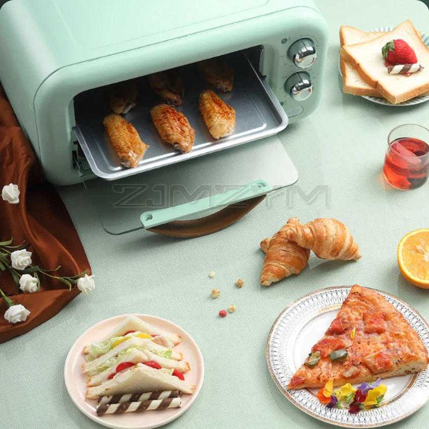 12L Household Electric Oven Multifunctional Mini Electric Baking Oven for Pizza Dessert Cake Maker Kitchen Baking Machine 800W