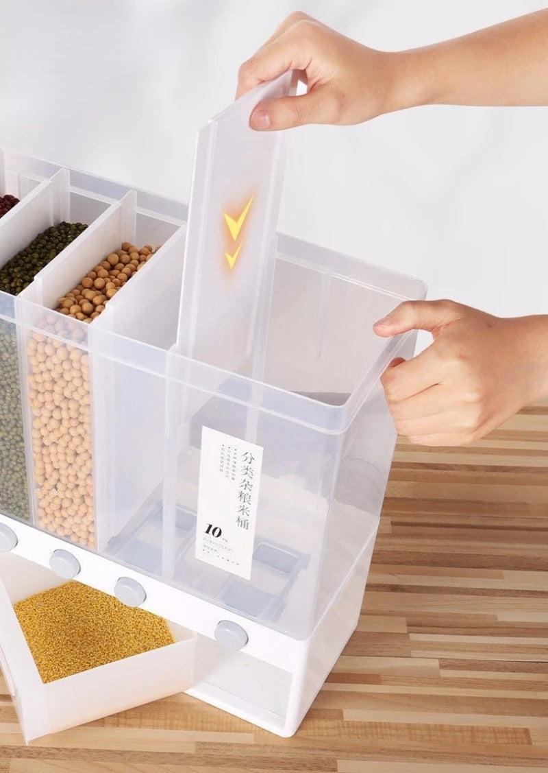 10KG Rice Storage Container Kitchen Storage Boxes Box Things Containers Cereals Products Cereal Organization Home Garden