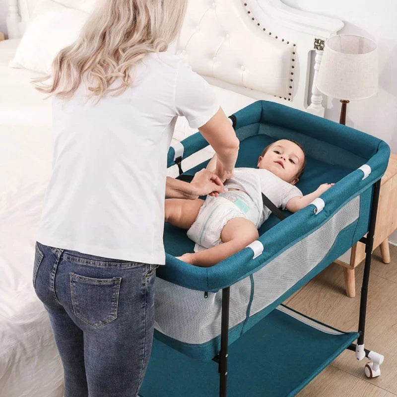 0-3 Years Baby Bed Portable Foldable Infant Kid Toddler Crib Removable Newborn Crib  Adjusting Stitching Play Game Bed