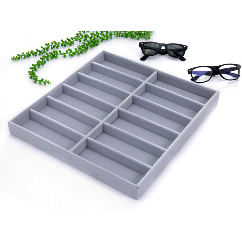 12 Grid Sunglasses Display Stand Creative High-end Velvet Glasses Display Box Home Desktop Jewelry Jewelry Sundry Storage Box